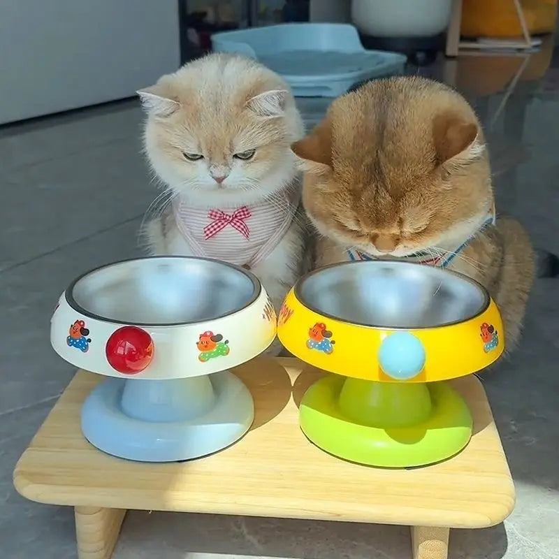 Stainless Steel Cat Bowl Feeder for Cats and Dogs, 3 Color Options, Anti-Slip, Non-Tip, Removable Inner Liner, Easy to Clean, Prevents Blackheads