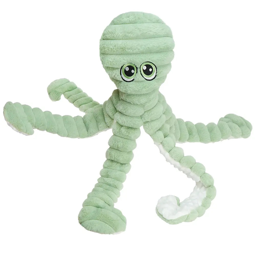 Prime Pets Dog Toys for Large Dogs, 27” Extra Large Plush Octopus Dog Toy, Crinkle Squeaky Dog Toys for Small Medium Large Dogs, Tug of War Dog Chew Toy, Yellow