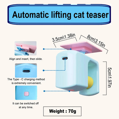 Interactive Cat Toys, Echargeable Hangingdoor Cat Toy with Replacement Toy and Elastic Rope, Automatic Electric Flying Feather Cat Toy for Chase Exercise Enrichment Stimulation, Durable Safe Hanging Toy for Bored Kittens Adult Multi Cat Households Teaser