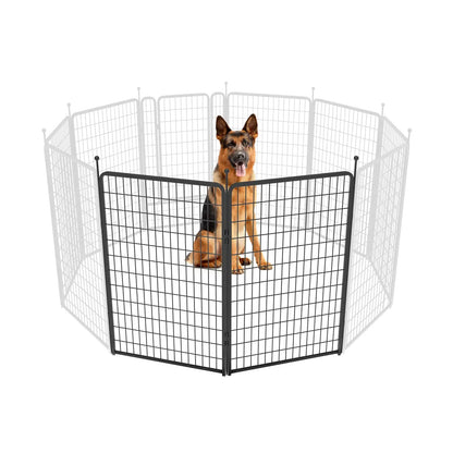 FXW Rollick Unleashed Dog Playpen for Indoor, Yard, RV Camping, 24"/32"/40"/45"/50" Height, 2/4/6/8/16/24/32/48 Panels for Small, Medium, and Large Dogs, Black/White│Patented