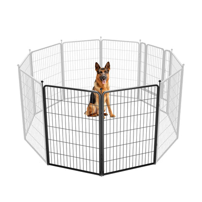FXW Rollick Unleashed Dog Playpen for Indoor, Yard, RV Camping, 24"/32"/40"/45"/50" Height, 2/4/6/8/16/24/32/48 Panels for Small, Medium, and Large Dogs, Black/White│Patented