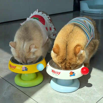 Stainless Steel Cat Bowl Feeder for Cats and Dogs, 3 Color Options, Anti-Slip, Non-Tip, Removable Inner Liner, Easy to Clean, Prevents Blackheads