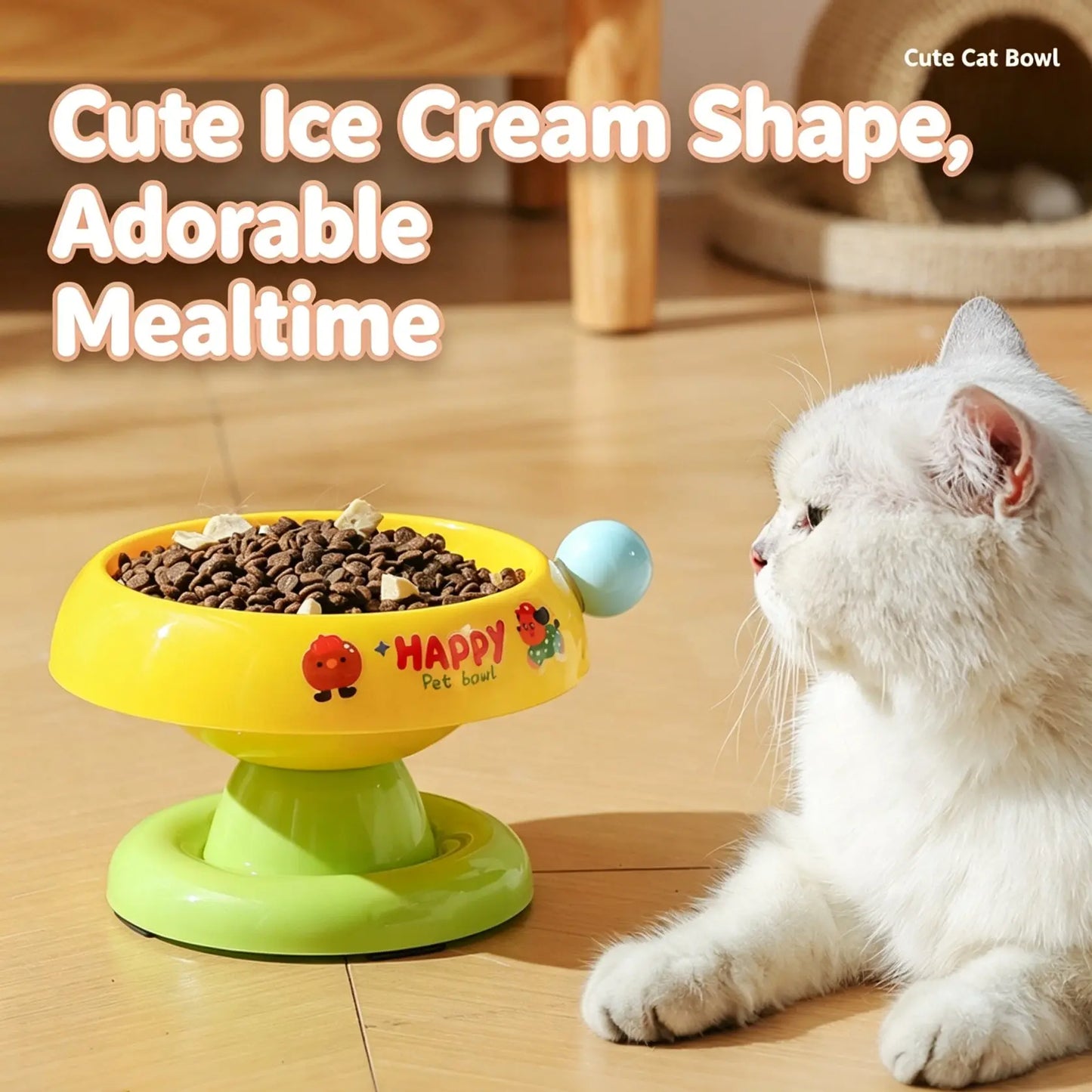 Stainless Steel Cat Bowl Feeder for Cats and Dogs, 3 Color Options, Anti-Slip, Non-Tip, Removable Inner Liner, Easy to Clean, Prevents Blackheads