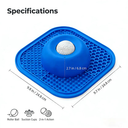Dog Slow Feeder Bowl & Lick Mat Set - Food-Grade Silicone Anti-Slip Bowl Feeding Mat, Mess-Free Strong Suction Pad for Anxiety Relief, Anti-Destructive Use with Wet Food, Yogurt, Peanut Butter, Anti-Slip Feeding Mats, Bowl Feeding Mats