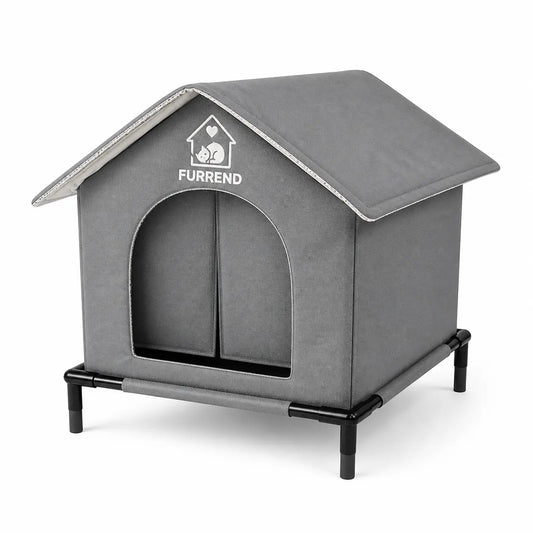 Outdoor 4-Season Cat House, Waterproof, Windproof & Scratch-Resistant. Easy to Clean with a Soft Blanket, Sturdy and Spacious. Includes Mounting Brackets, Ideal for Multiple Kittens and Small Dogs.