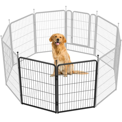FXW Rollick Unleashed Dog Playpen for Indoor, Yard, RV Camping, 24"/32"/40"/45"/50" Height, 2/4/6/8/16/24/32/48 Panels for Small, Medium, and Large Dogs, Black/White│Patented